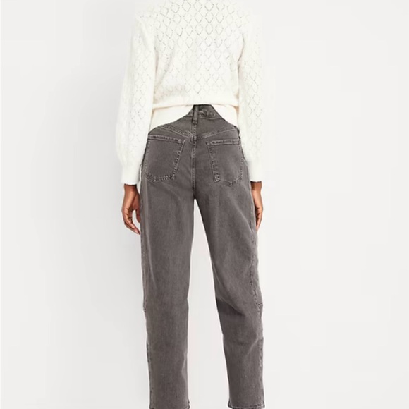 Old Navy Charcoal/Black Barrel Jeans - Picture 3 of 11